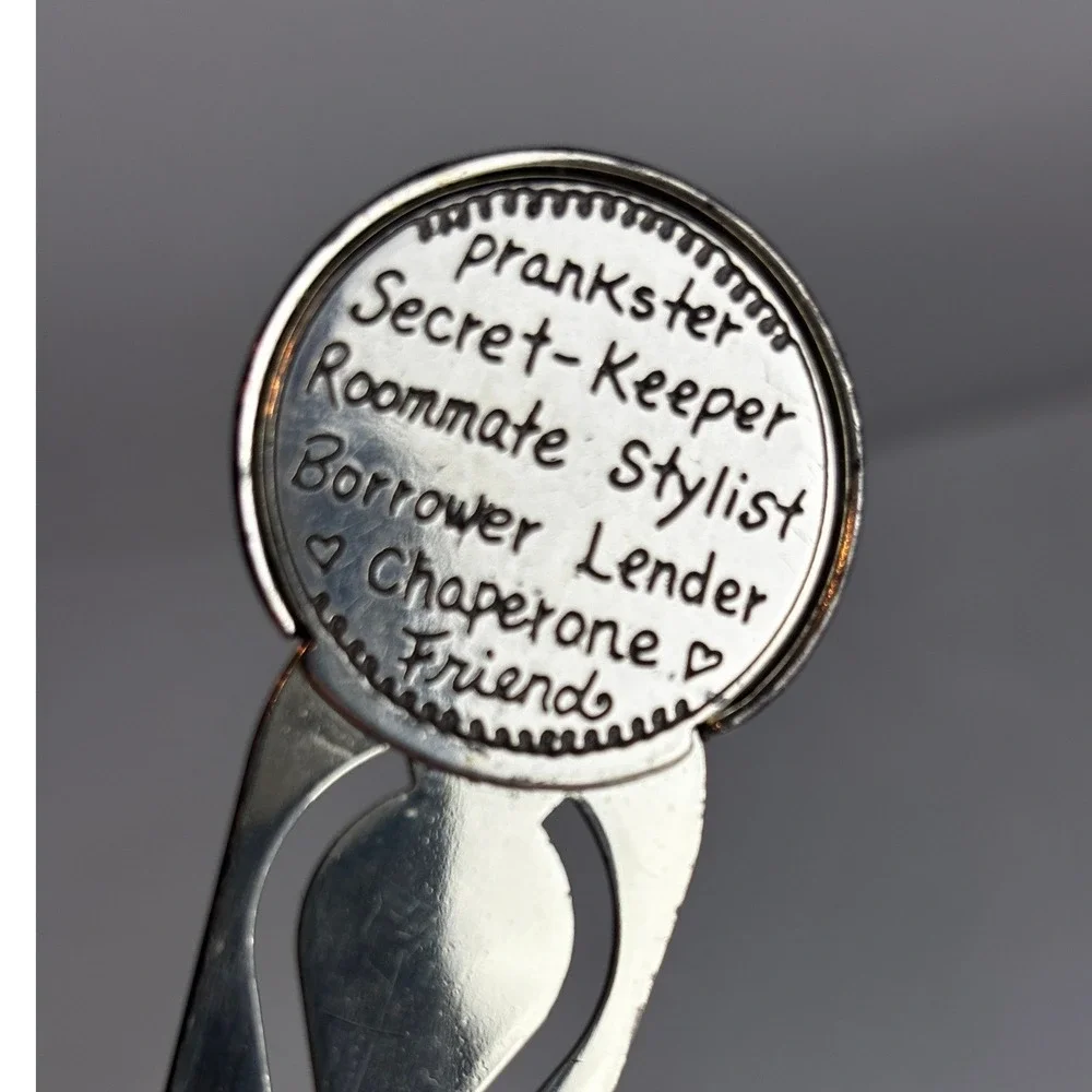 Brighton Sister Heart Silver Tone Metal Bookmark Engraved Gift Accessory